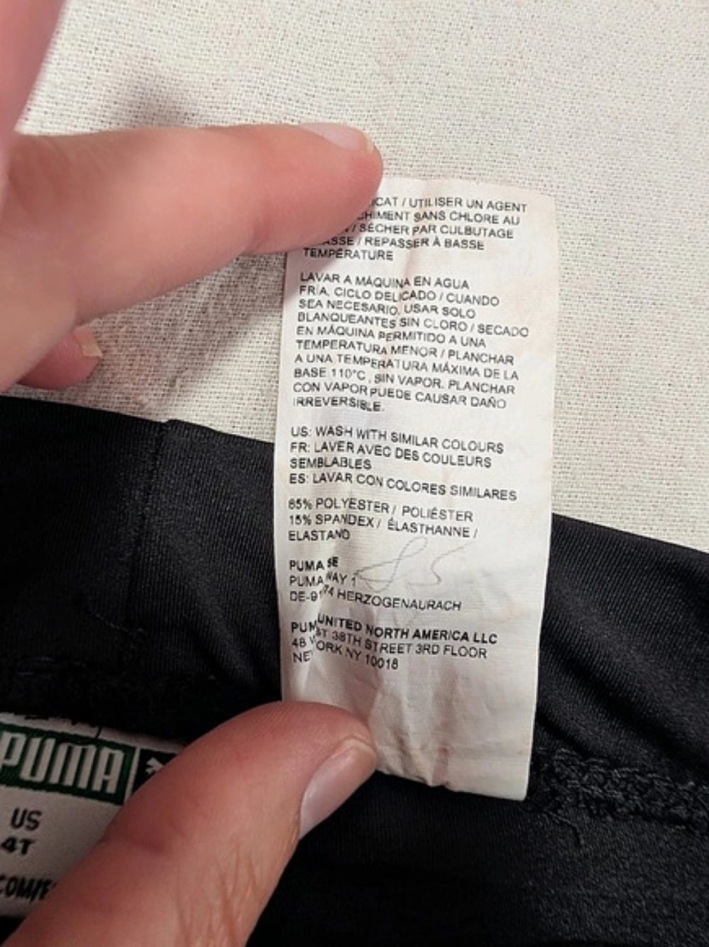 PUMA Kids Black Athletic Leggings Size 4T - Picture 4 of 4